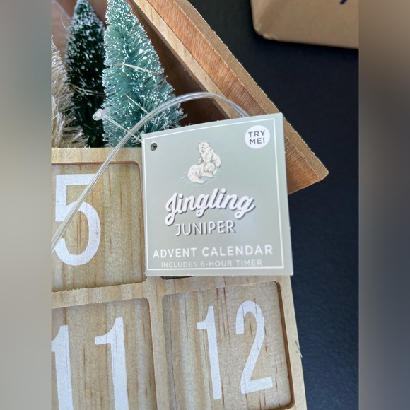 Wooden Advent Calendar with Light Up Trees - Picture 4 of 6